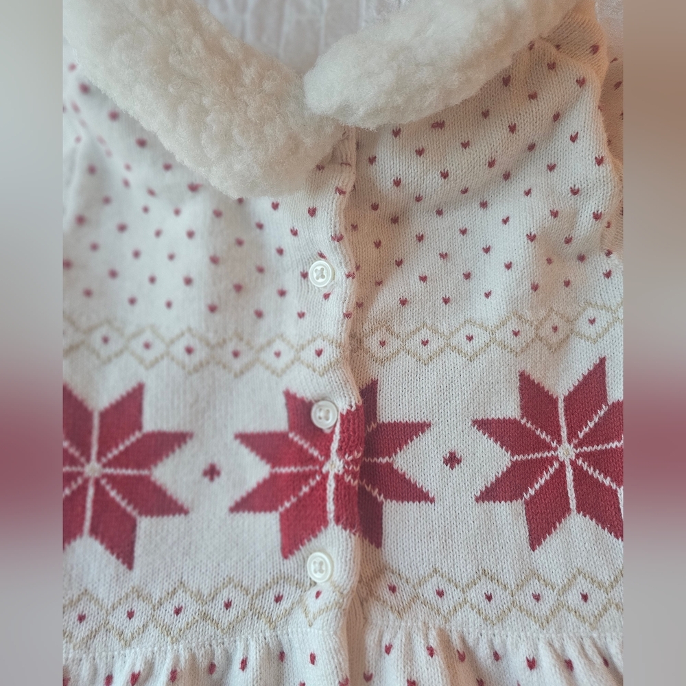 Janie & Jack Faux Ivory Sweater Dress Size 5 - Picture 7 of 7